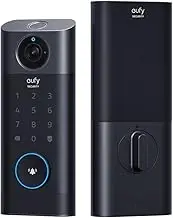 eufy S330 Video Smart Lock, 3-in-1 Camera+Doorbell+Fingerprint Keyless Entry Door Lock,BHMA, WiFi Lock,App Remote Control,2K HD,Doorbell Camera Chime,No Monthly Fee,SD Card Required (T8530)