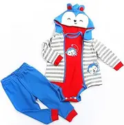OMJDOLL Newborn Reborn Baby Dolls Clothes Boy for 17-19 Inch Reborn Doll Outfit Blue Monkey Style