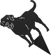 HANABASS Black Labrador Dog Stake Garden Stake Yard Sign Puppy Insert Outdoor Garden Ornament