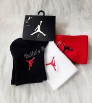 3 PAIRS 23 JUMPMAN AIR JORDAN KIDS CREW SOCKS, SZ 7C-10C