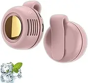 Small Whirlwind Clip Waist Neck Fan, Portable Mini Bladeless Fan Clip On, 3 Speed Adjustable Mini Belt Fans, USB Charging, for Outdoor, Office, Travel, Gym (Pink)