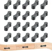 Pack of 20 Wooden Rail Adapter Connectors, Rail Connectors, Toy Train Track, Adapter Compatible with Brio, Lillabo, Thomas and Friends, Melissa etc