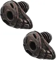 2pcs Hairdressing Scissors Skull Wired Skull Ranger Beads Skull Card Game Skull Air Freshener Car Skull Hollow Board Game Carved Skull Beads Metal Silver