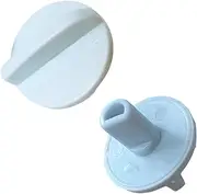 Recdec 2 Pack Temp Control Knob Replacement Refrigerator Temperature Controller Dial Switch Turning Button Grip Cap for Haier Hisense and Wide Range of Fridges Thermostat Adjustment
