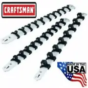 3pc CRAFTSMAN SOCKET HOLDER RAILS RACKS 1/4 3/8" 1/2" MOUNTABLE USA MADE GRAY