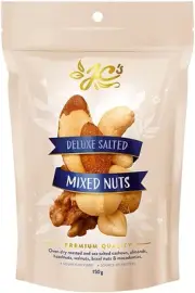 J.C.'S QUALITY FOODS Deluxe Roasted and Salted Mixed Nuts, 150 G