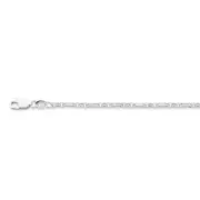 Silver 25cm Belcher Figaro Anklet