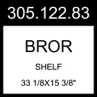 IKEA BROR Shelf Black 4 Pack 33 1/8x15 3/8" 305.122.83