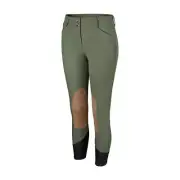 Gracie Knee Patch Breech - Willow Green - Ladies