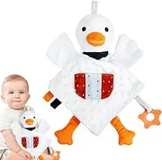 Swan Plush Toy for Baby | Stuffed Duck Animal Hand Puppet - Sensory Snuggle Toy, Sleep Soothers, Soft Calming for Storytelling