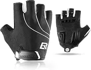 [ROCKBROS] Cycling Gloves Half Finger Biking Gloves for Men Women Bike Gloves with Anti-Slip Shock-Absorbing Pad for Bicycling Riding