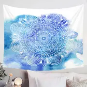 Fading Blue Purple Mandala Tapestry