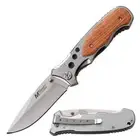 Mtech USA Wood Handle Sharp Pocket Knife EDC - Versatile Personal Knife