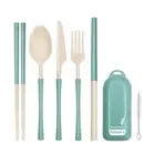 Cutlery Set Tableware Dinnerware Set Knives Fork Spoon Chopsticks Straw Set