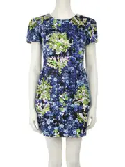 Floral Bead Print Mini Dress