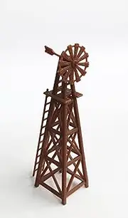 Outland Models Railway Layout Country Farm Windmill (Brown) HO Scale 1:87