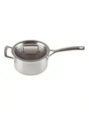 [Le Creuset] Classic 3-Ply Saucepan 16cm With Helper Handle in Steel