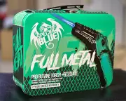 Brand New Special Blue Full Metal Pro Butane Torch Green + Stash Box