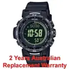 CASIO PROTREK PRW-35Y-1B BLACK TRIPE SENSOR SOLAR MENS WATCH 2Y WARRANTY PRW-35