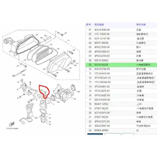 俗俗賣YAMAHA山葉原廠 六角套頭螺栓 BWS R GTR aero 新勁戰 腳踏板螺絲 料號：90110-06256