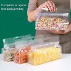 10Pcs Reusable Food Storage Bag Freezer Stand Up Zip Shut Bag Snack Fresh Ba_go