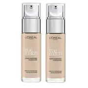 2x L'Oreal Paris True Match Super Blendable Liquid Foundation 30ml 1C Rose Ivory