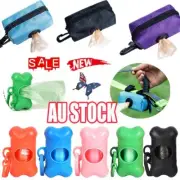 Pet Dispenser Waste Dog Poo Puppy Pick-Up Bags Poop Bag Holder Hook Pouch NJ