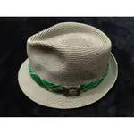 正版ADIDAS 編織草帽/紳士帽/綠帽 STAW HAT/FEDORA/TRILBY