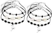 OATIPHO 2pcs Vintage Anklets Beach Anklets Fashion Jewelry Hawaiian Bracelet Bracelet Bead Bracelets Beach Jewelry Foot Chain Hawaiian Anklets Bracelet Shell Anklet Beaded Anklets