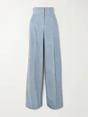 [Altuzarra] Altuzarra - Rudy Cotton-twill Wide-leg Pants - Light blue - FR 38 FR 38 Blue