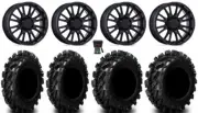 MSA ThunderLips 14" Wheels Black 28" Swamp Lite Tires Sportsman 550 850 1000