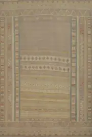 Geometric Vegetable Dye Kilim Flat Weave Rug 8x10 Living Room reversible Carpet