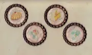CLEARANCE! Graphic45 CAFE PARISIAN #401 (4pc) Copper Bottle Caps HANDMADE