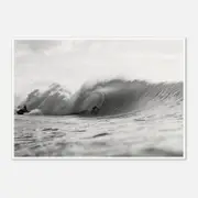 Galrie Stunning Black and White Surfing Photography - Surfing Big Break Art Print, Poster Only, A0 84 x 119cm (33 X 47inch)