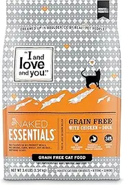 I and love and you Naked Essentials Chicken & Duck Grain Free Dry Cat Food, 3.4 Lb, Packaging May Vary