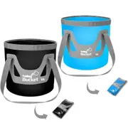2Pcs 20L Collapsible Buckets with Handle Camping Water Storage Container Portable Folding Bucket for Fishing Camping Car Washing