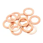 12 Pcs Flat Copper Washers 13x20x1.5mm Copper Flat Sealing Ring Washers
