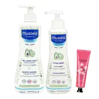 在飛比找誠品線上優惠-Mustela 慕之恬廊 多慕雙潔乳500ml+爽身潤膚乳3