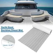 95"x24" EVA Decking Sheet Mat for Boat Deck Pad RV Flooring Carpet White Gray