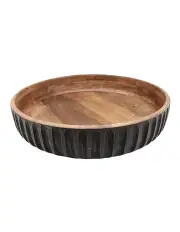 [Madras Link] Serengeti Engraved Large Black Bowl D42.5xh11.5cm Black