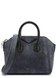 Givenchy Antigona Mini Denim top Handle bag - Black One Size