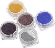 AUTSUPPL Add Sparkle to Your Nails 5 Sets of Diamond Glitter Nail Art Powder Reflective Sequins Embellishments