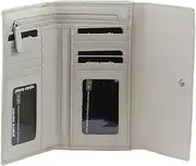 [Gifts Hub Australia] Pierre Cardin Womens Leather Tri-Fold Wallet RFID in Bone