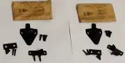Vintage McKinney Flush Cabinet Latch Hammered / Forged Iron Dead Black NOS 2PC