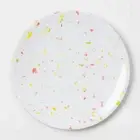 Room Essentials Terrazzo Round Plastic Salad Plate 8.5” Pink/Yellow (4 Piece)NEW