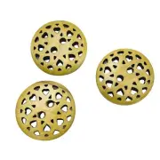 Craft 50pcs 23mm Round Brown Wood Buttons 2 Holes Craft Sewing Button A1612