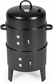 Portable Grills 3 in 1 Outdoor Bbq Grill, Barbecue Stove with Thermometer, Barbecue Shelf for Outdoor Cooking Camping Hiking Camping BBQ