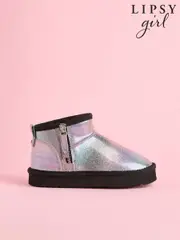 Lipsy Pink Flatform Mule Side Zip Boots (AR0169) | $25 - $29