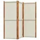 3-Panel Room Divider Folding Privacy Screen Stand Light Grey 210x180cm