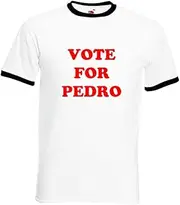 [Star and Stripes] Vote for Pedro T-Shirt Napoleon Dynamite S-2XL Cult Classic Funny Geek t Shirt Funny Slogan Printed T Shirt